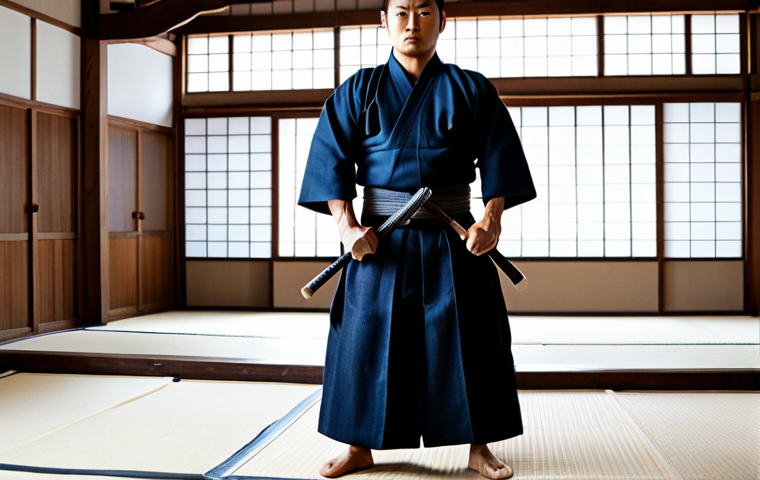 A focused adult Kendoka, fully equipped in complete traditional *bogu* (Men, Kote, Do, Tare, Keikogi, Hakama), standing with a *shinai* in a traditional, minimalist dojo. The lighting is soft and ambient, highlighting the concentrated expression on their face as they embody the concept of *Shin-Gi-Tai*. The pose is natural and poised, reflecting deep discipline and mastery. Professional photography, high detail, perfect anatomy, correct proportions, natural pose, well-formed hands, proper finger count, safe for work, appropriate content, fully clothed, professional dress, modest clothing, family-friendly.