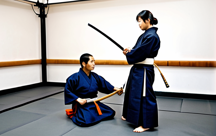 검도 코칭 방법 - Personalized Kendo Lesson**

"A Kendo coach, fully clothed in traditional Kendo attire, demonstratin...