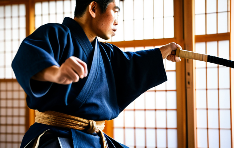 검도 소셜미디어 운영 팁 - Image Prompt 1: The Soul of Kendo in a Digital Frame**