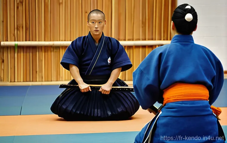 검도 대회 추천 장소 - **Prompt 1: Elite Kendo Competition at a Modern CREPS Facility**
    "A dynamic, high-angle shot cap...