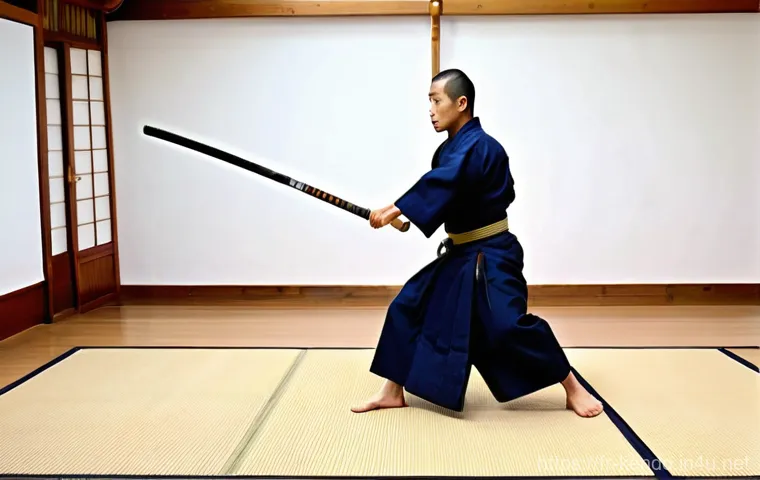 검도 실수 교정 방법 - **"The Reflective Kendoka's Digital Mirror"**
    A young female kendoka, dressed in a pristine whit...